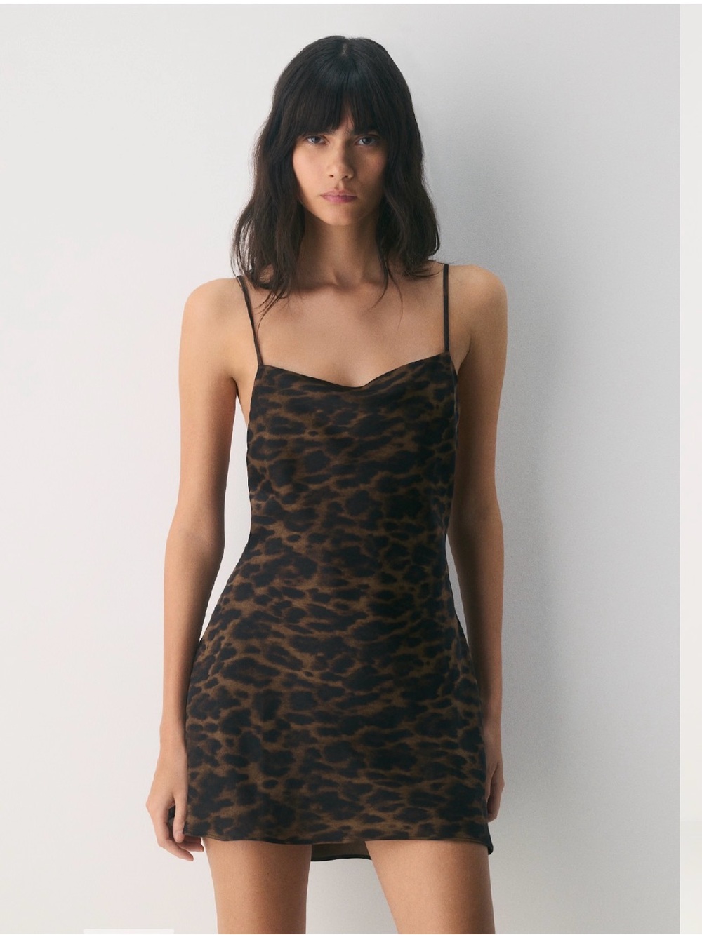 Aritzia Ten Confession Satin Dress Size 4 Discontinued Leopard Print